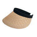 Sewn Braid Wheat Straw Clip-On Visor